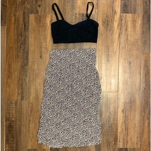 XS American Eagle Cheetah Print Skirt Outfit Bundle